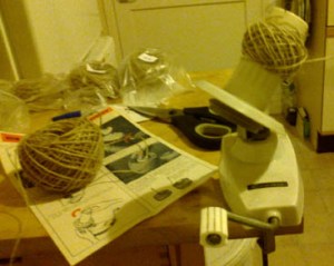 old fashioned string winding machine