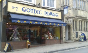 gothic image bookshop on Glastonbury High Street