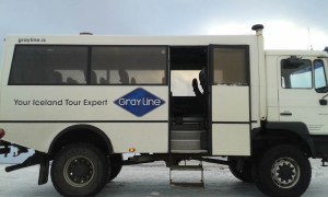 My kind of tour bus! Off into the wilds for the 'Game of Thrones' tour. Winter driving in Iceland is challenging; use tours, not car rental.