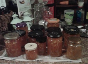 home made marmalade jars