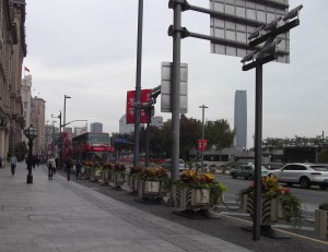 A London bus on the Bund