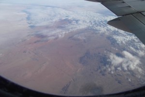 Flying over Gobi desert
