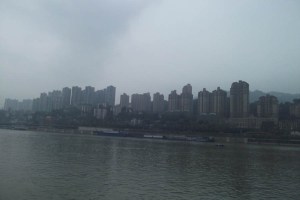 The New York style skyline of Cjongqing, a Chinese megacity on the Yangtze River - adventures of a resilient traveller