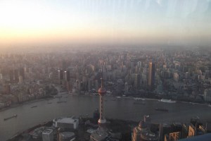 shanghai view with radio tower