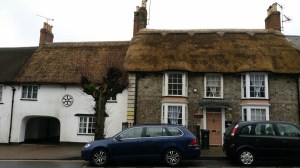 Thatched cottages in Chard Somerset