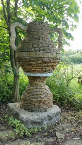Urn sculpture in May