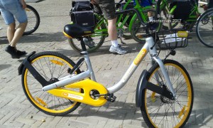 A bicycle for hire in Amsterdam